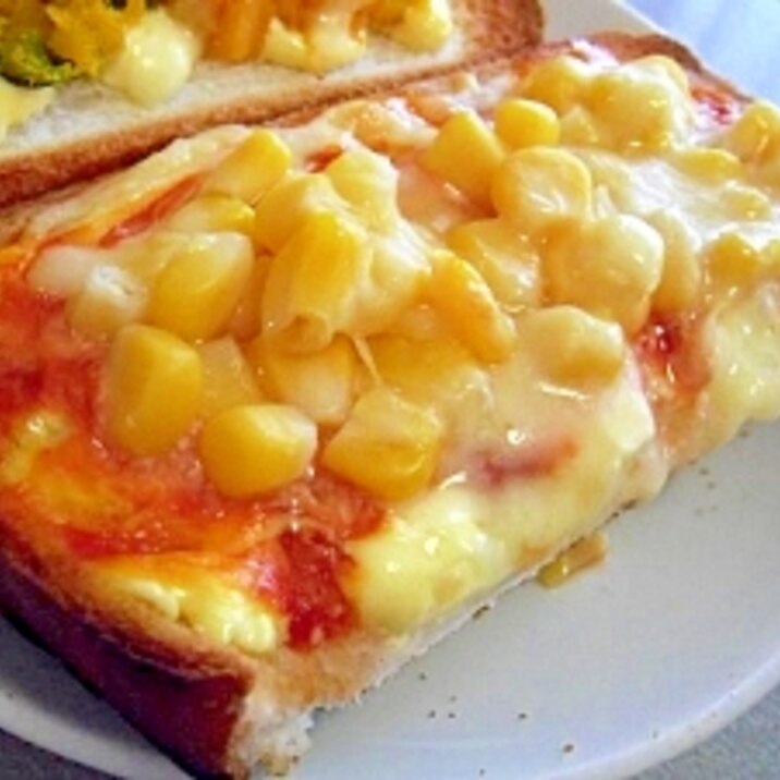 簡単朝食♪オーロラソースでコーンチーズトースト♪